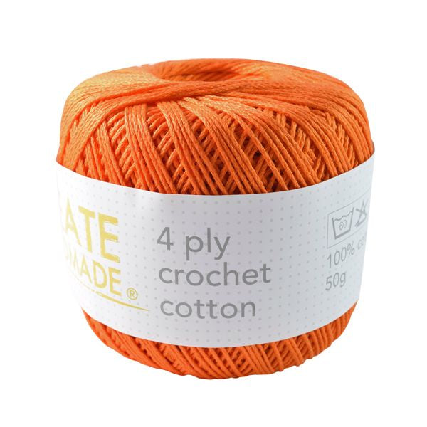 Crochet Cotton - Orange - 4ply