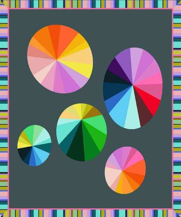 Color Wheel - Panel - Dark Teal - 90cm