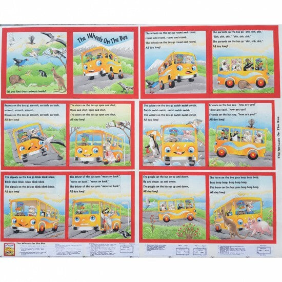 Wheels on the Bus - Book Panel - 90cm