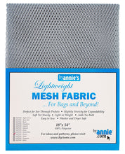 Load image into Gallery viewer, Lightweight Mesh Fabric 18&quot; x 54&quot; - Pewter
