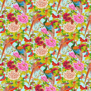 Temple Garden - Pheasants and Butterflies - Multi - 50cm