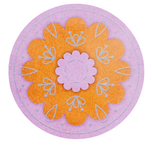 Load image into Gallery viewer, Pink Floral Felt Embroidery Brooch Kit
