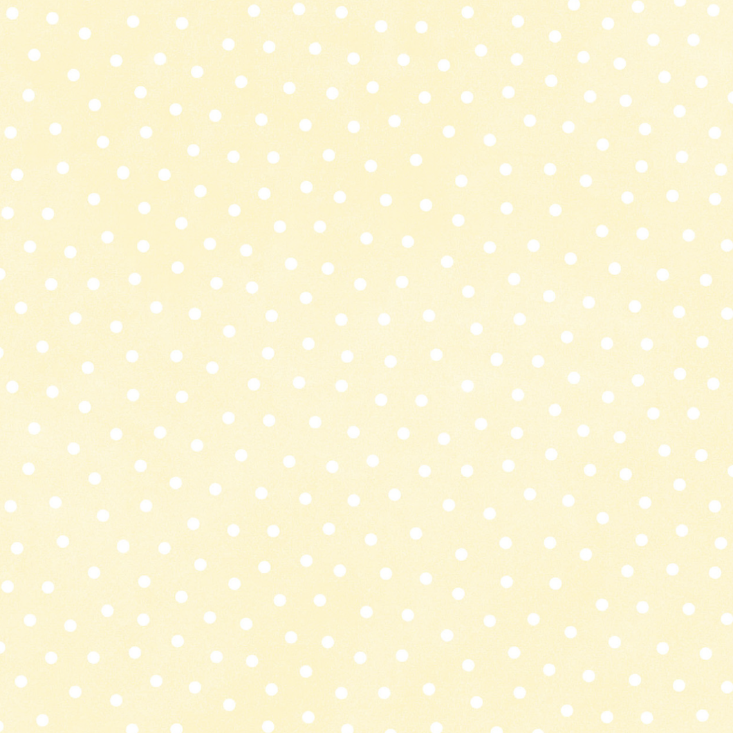 Little Lambies Woolies Flannel - Polka Dots - Light Yellow/White - 50cm