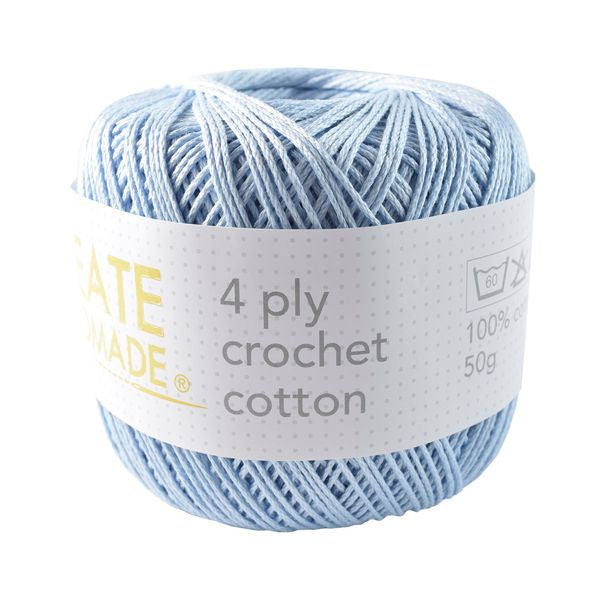 Crochet Cotton - Powder Blue - 4ply