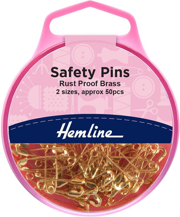 50 x Rust Proof Brass Safety Pins