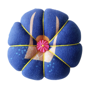 Flower Pin Cushion - Swimming Ladies on Blue
