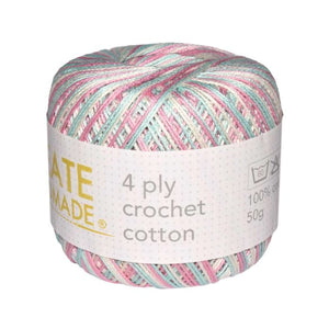 Crochet Cotton - Variegated Pastels - 4ply