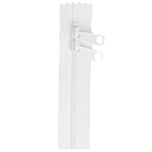 Load image into Gallery viewer, 40&quot; Handbag Zip - Double-slide - White
