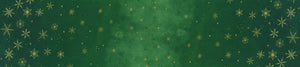 Ombre Flurries - Winter Snowflakes - Christmas Green - Metallic - 50cm
