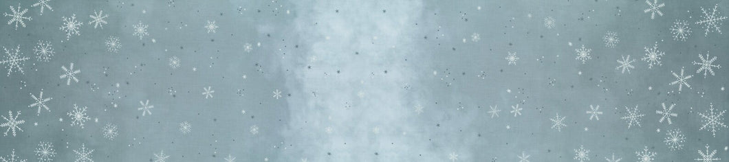 Ombre Flurries - Winter Snowflakes - Platinum - Metallic - 50cm