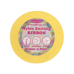 Nylon Knitting Ribbon - Yellow