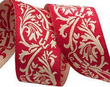 Load image into Gallery viewer, Red Brocade Trim - 50cm
